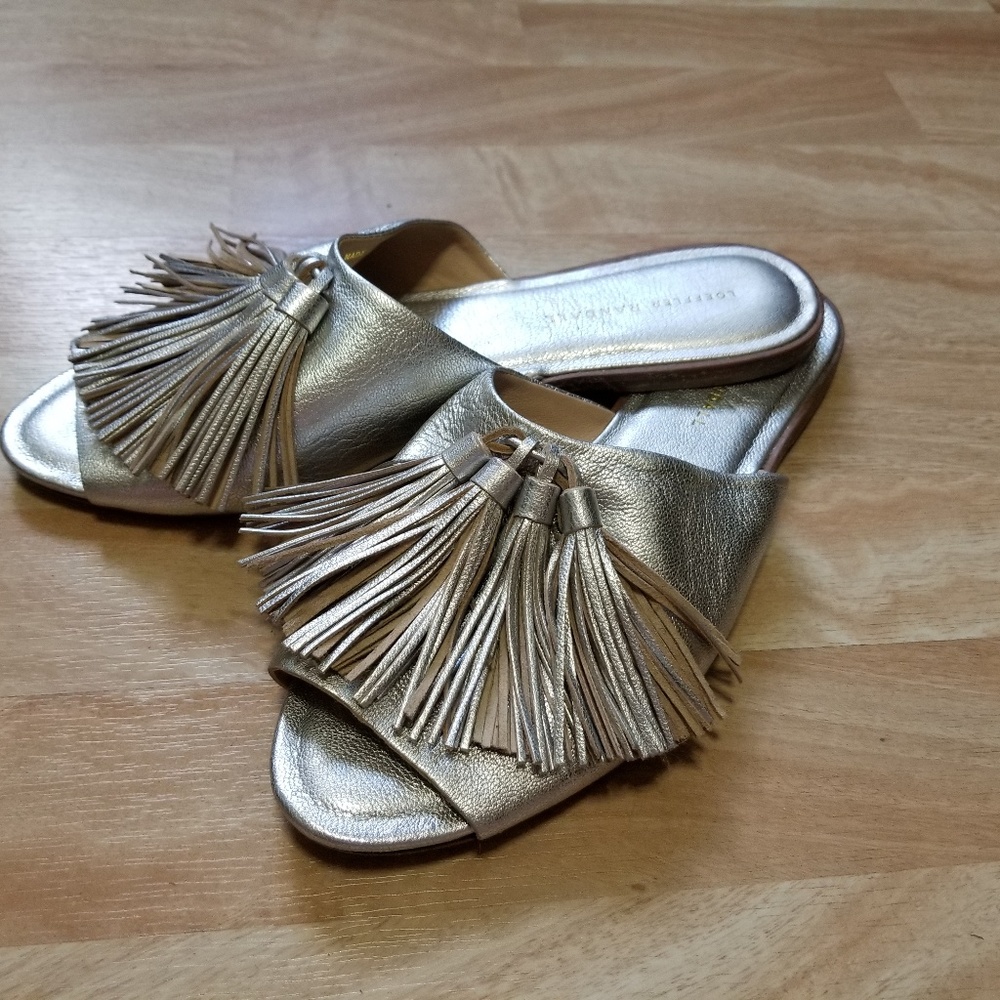 LOEFFLER RANDALL, leather slides, 8